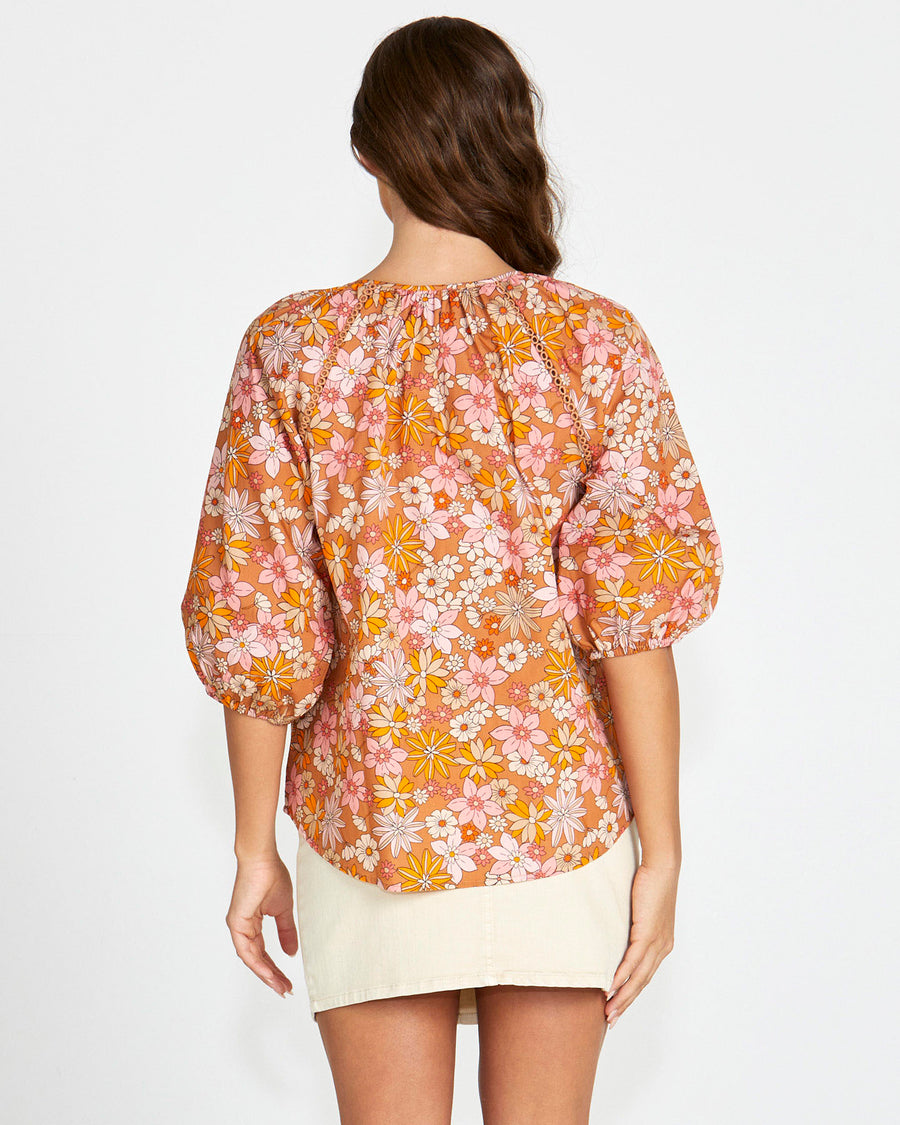 Eleanor Shell Top | 70s Floral