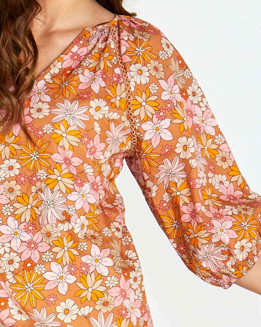 Eleanor Shell Top | 70s Floral