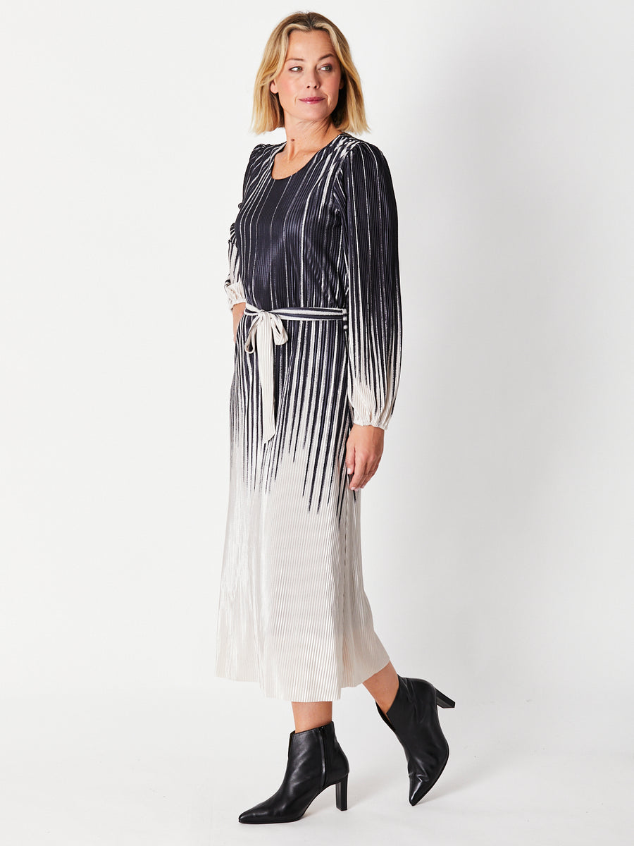 Pleated Midi Dress