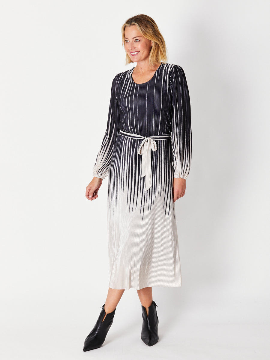 Pleated Midi Dress