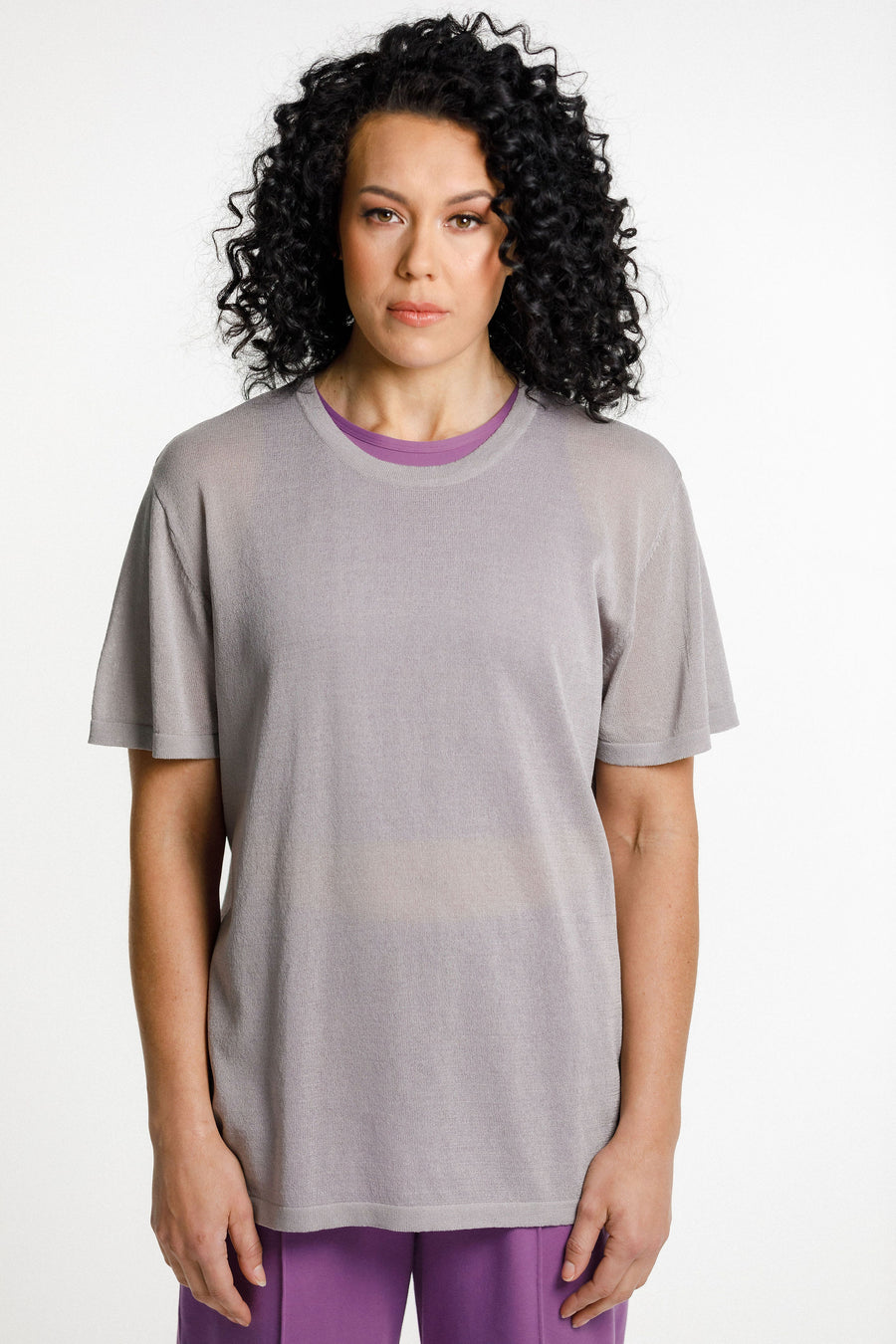 Topher Knit Tee | Pewter