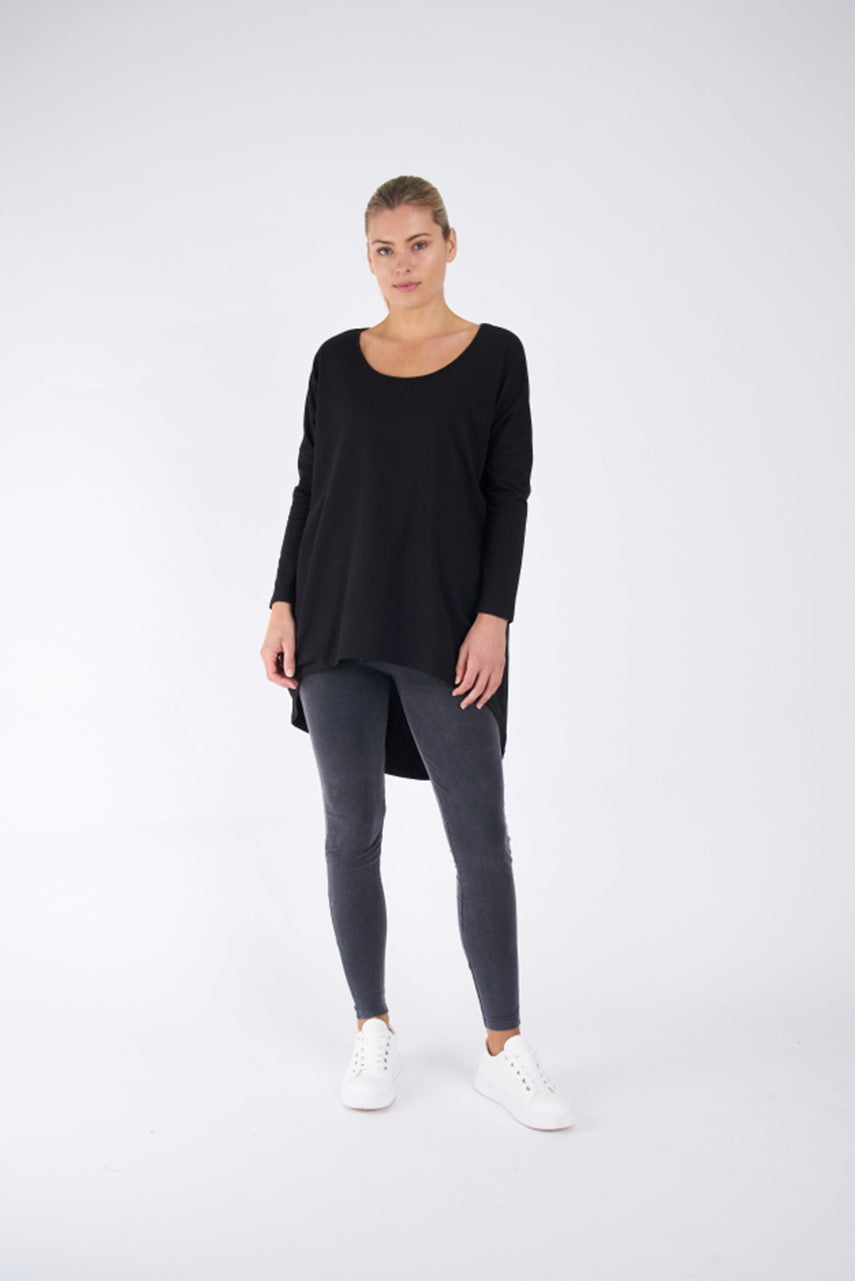 Nelly Long Sleeve Top  Black